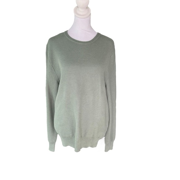 J. Crew - NWT Cotton Blend Pique Crewneck Sweater Sz S - Picture 1 of 7